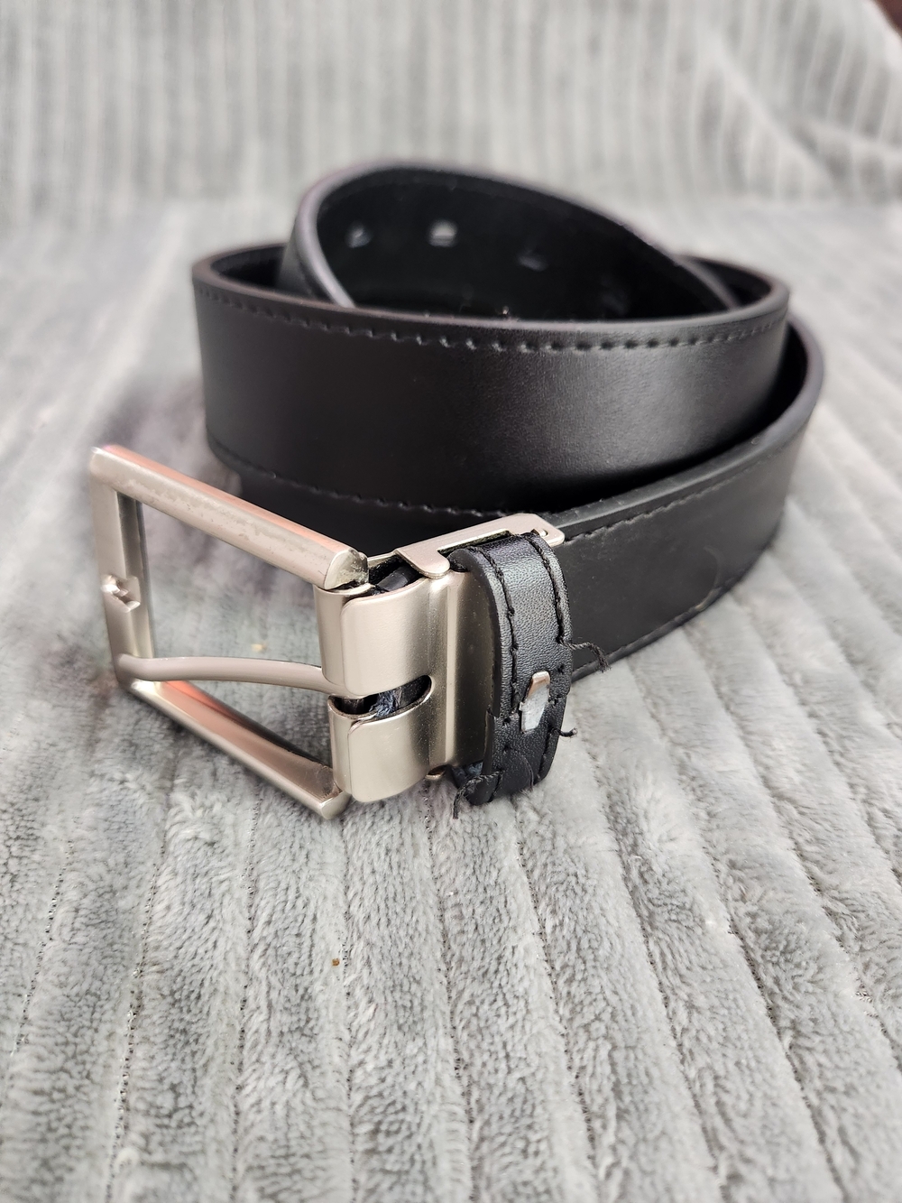 Oobe Black Unisex  black Leather Barton Belt Size M Approx. 40 in Everyday Use